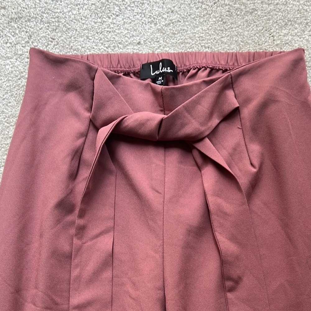 Lulu's Going Places Mauve Wide-Leg Pants - Picture 6 of 7
